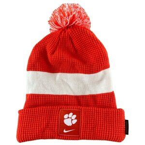 Nike Clemson Tigers On-Field‎ Pom Pom Hat Orange Logo Football One Size NWOT